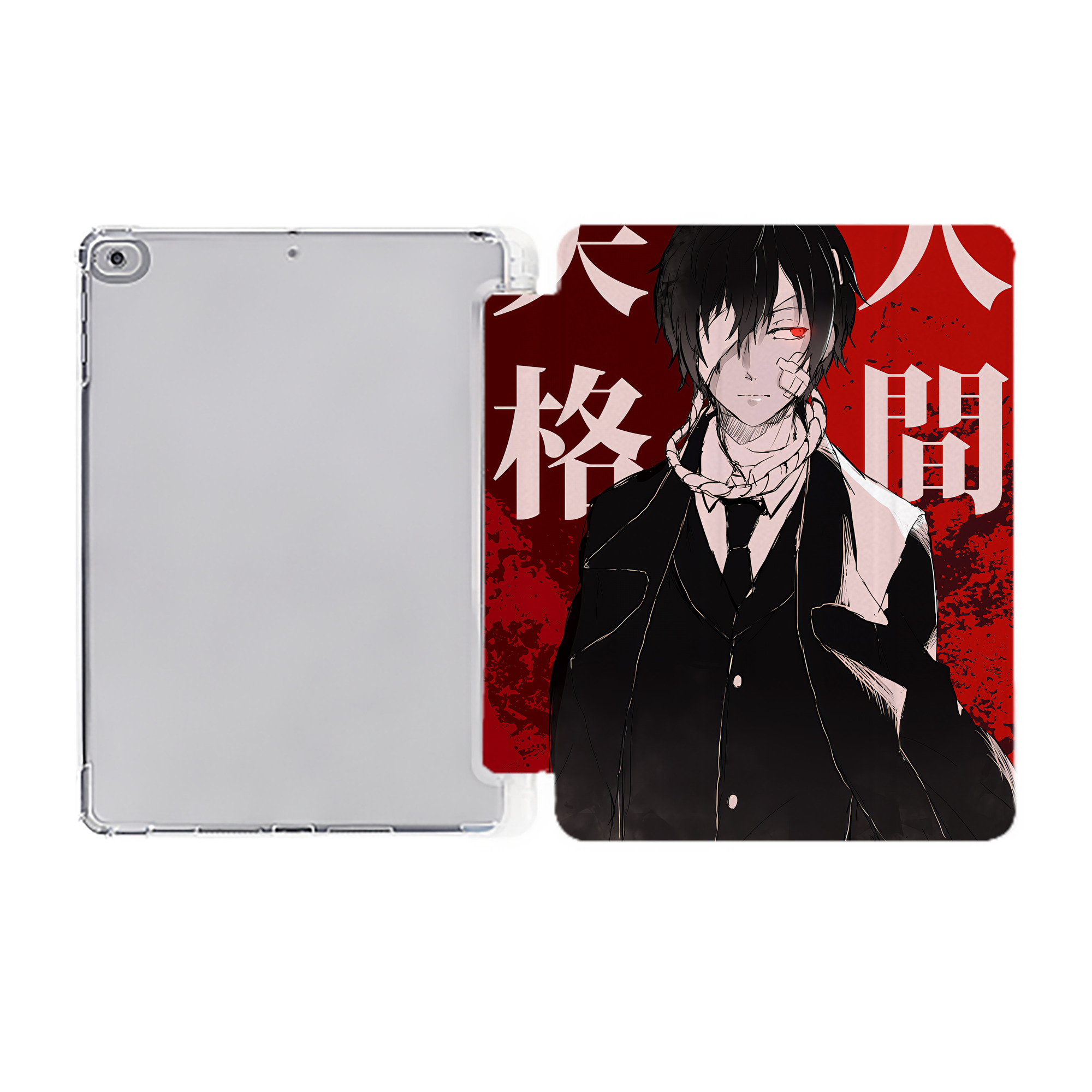 （画像用） 文豪ストレイドッグス Bungo Stray Dogs IPad ケース ペン収納付き 三つ折りスタンド PUレザー×シリコン 対応機種9.5/10.5/10.9インチ
